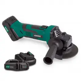 Accu haakse slijper 20V - 115mm - 2.0Ah | Incl. 2 accu's en snellader Betrouwbaar