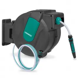Goedkoop Automatische slanghaspel “ Incl. 35m tuinslang, spuitstuk en koppelingen