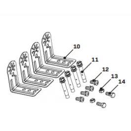 Onderdeel - Ophangbeugel en bouten PH502AC Snelle Levering