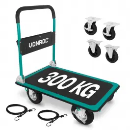 Premium Plateauwagen - met luchtbanden - inklapbaar | Draagvermogen max 300 kg Luxe