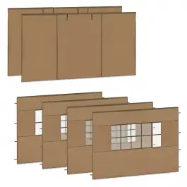 Korting Zijwanden Set - 6x4.5 m “ 6 stuks - Voor 2 x Premium Partytent PT502XX | Beige