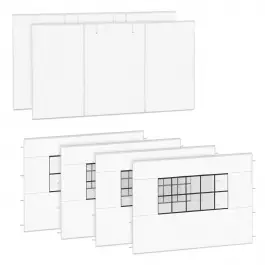 Zijwanden Set - 6x4.5 m “ 6 stuks - Voor 2 x Premium Partytent PT502XX | Wit Tijdelijk Beschikbaar