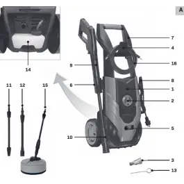 Beperkt Aanbod Carrying handle complete - PW502AC / PW505AC