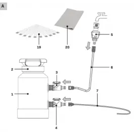 Connection hosecomplete - DI501XX / WS504XX Exclusief