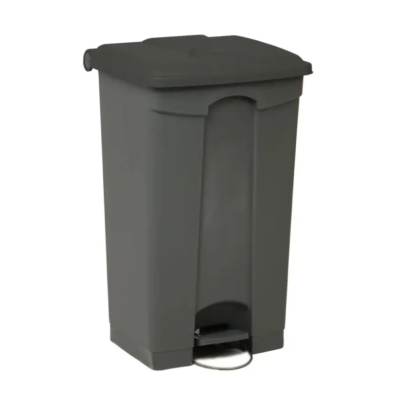 Seizoensaanbieding Engels afvalbak met pedaal “ 90 liter, grijs