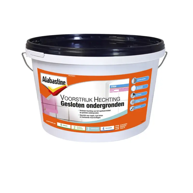 Alabastine Voorstrijk Hechting Gesloten Ondergronden Primer - Muur en Plafond - Roze - 3,57L Tijdelijk Beschikbaar