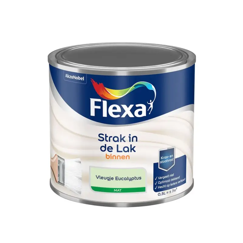 Alleen Vandaag Flexa - Strak In De Lak Binnenlak Mat - Vleugje Eucalyptus - Meng - 0.5 L