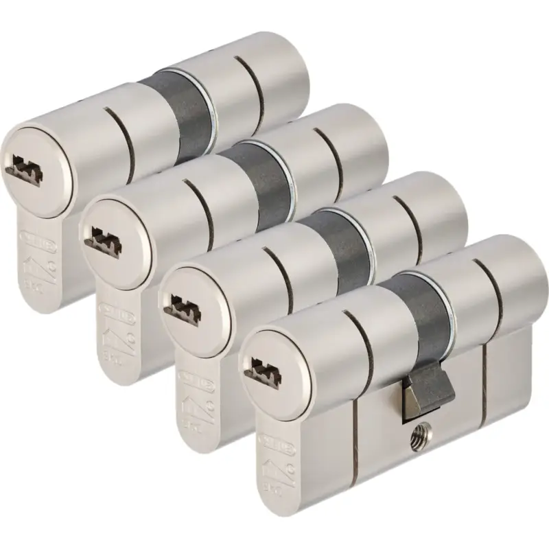 Abus Veiligheidscilinder D10PS 30/30 mm SKG** - met Boorbeveiliging - met Certificaat - 5 Sleutels - Set van 4 Fabrieksprijs