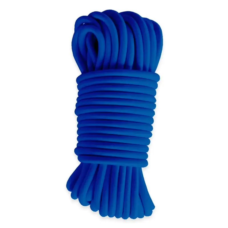 Weekendaanbieding Tecplast Blauw Elastisch Bungeekoord 40 Meter 9sw - Professionele Kwaliteit 9mm