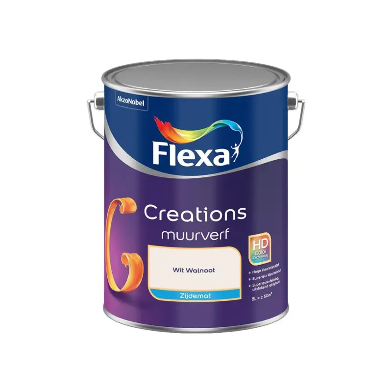 Actieprijs Flexa - Creations Muurverf Zijdemat - Wit Walnoot - Meng - 5 L