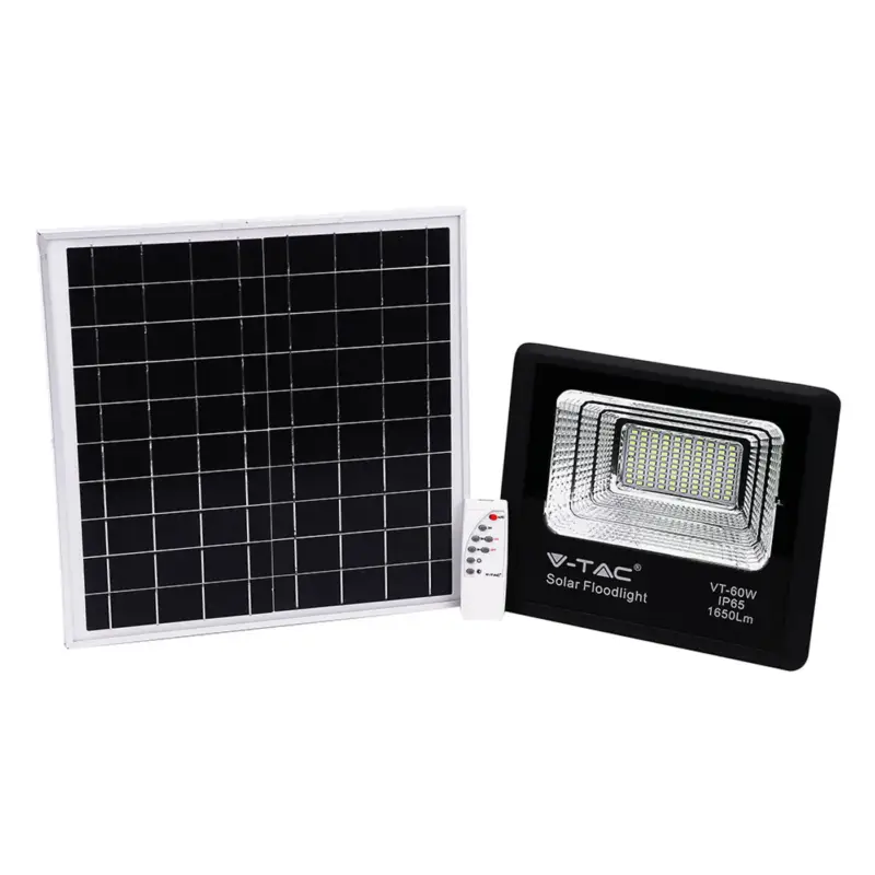 Alleen Vandaag V-tac Vt-60w Zonne Energie Oplossingen芒鈧€?Solar Verlichting 20w 1650lm 6000k Ip65 Zwart