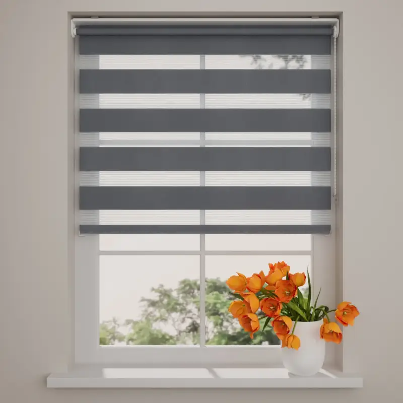 Alleen Vandaag Dtch Duo Rolgordijn Pure Mini - Lichtdoorlatend - Grey - 90 X 150 Cm - Rolgordijn Zonder Boren