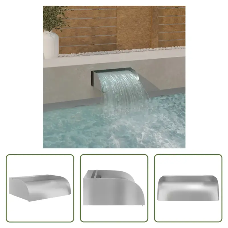 vidaXL Waterval - 45x34x14 cm - RVS 304 - LED Ambachtelijk