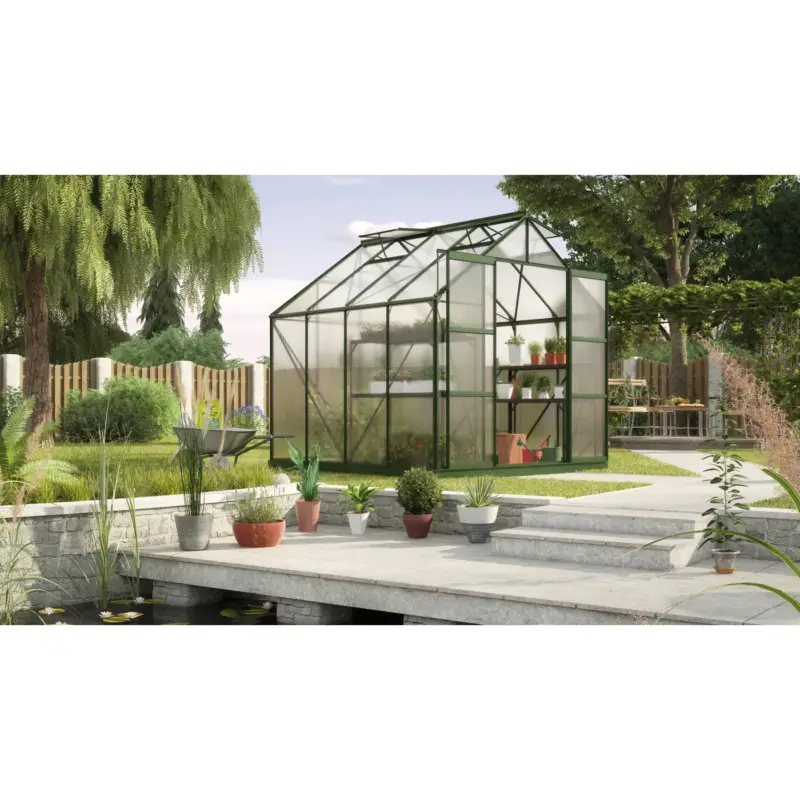 Aanbieding Vitavia Tuinkas Uranus 6700 - Polycarbonaat 6mm - Smaragd - 257x258x248cm