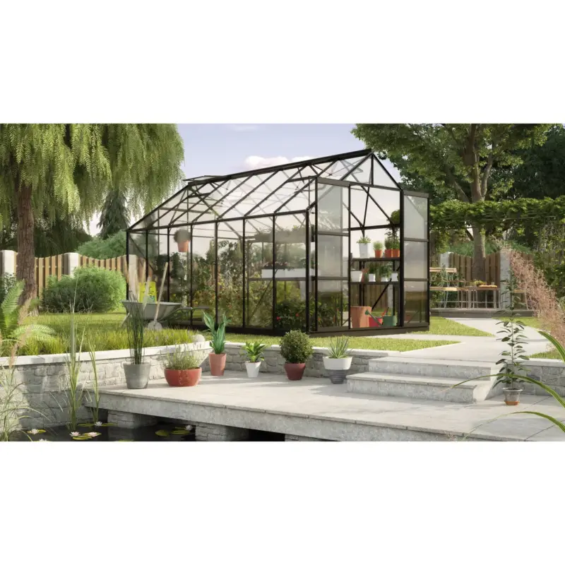 Vitavia Tuinkas Uranus 11500 - Veiligheidsglas 3mm - Zwart - 257x445x248cm Merkproduct