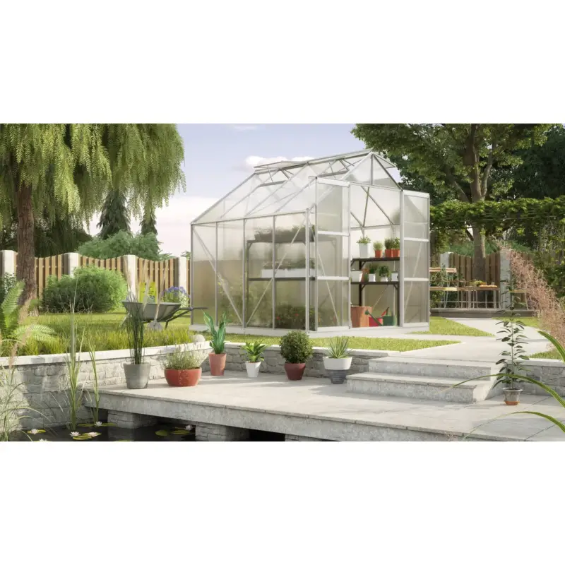 Vitavia Tuinkas Uranus 6700 - Polycarbonaat 6mm - Aluminium - 257x258x248cm Tijdelijk Beschikbaar