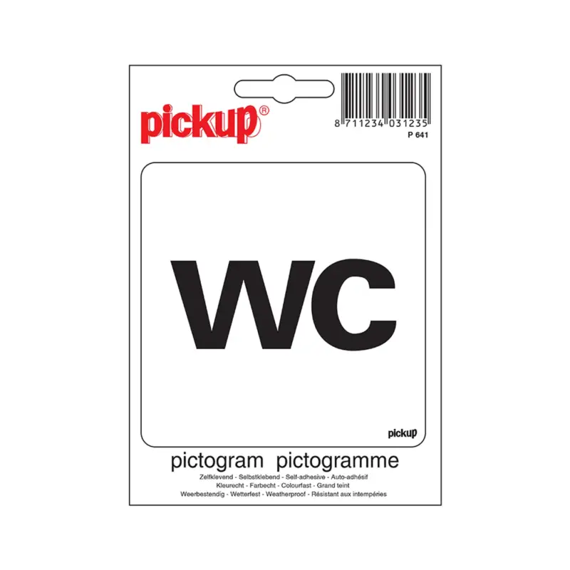 Alleen Vandaag PickUp Pictogram - Toilet - Sticker - 10x10cm