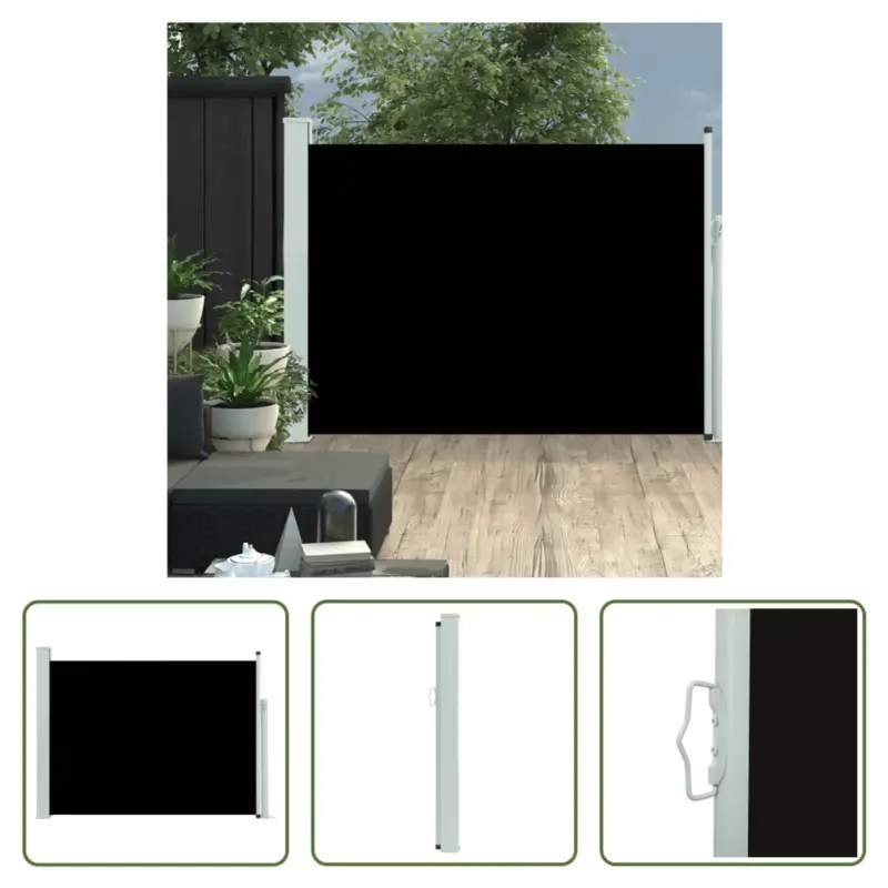 vidaXL Zijscherm voor terras - 100 x 0-500 cm - UV- en scheurbestendig polyester Flitsaanbieding