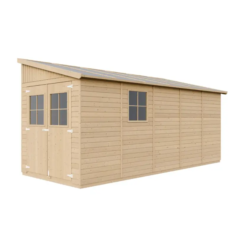 Wereldwijde Verzending Timbela M341A+M341G - Houten tuinschuur 10,11 m2 - tuinhuis met geimpregneerde vloer