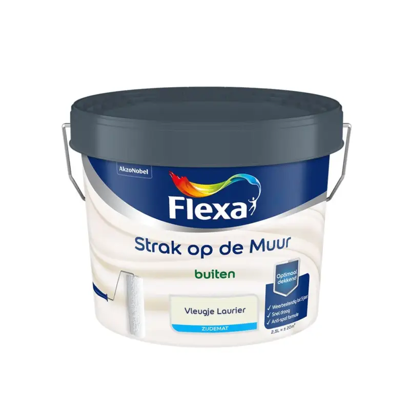 Voordeelprijs Flexa - Strak Op De Muur Buiten Zijdemat - Vleugje Laurier - Meng - 2.5 L