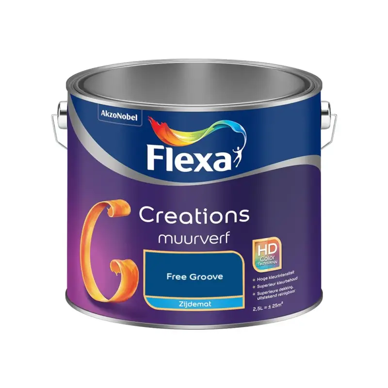 Actieprijs Flexa - Creations Muurverf Zijdemat - Free Groove - Meng - 2.5 L