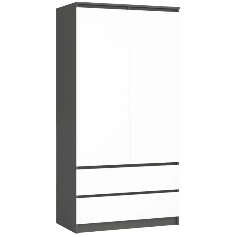 Akord-kast-grijs Grafiet/wit-90x51x180 Betrouwbaar