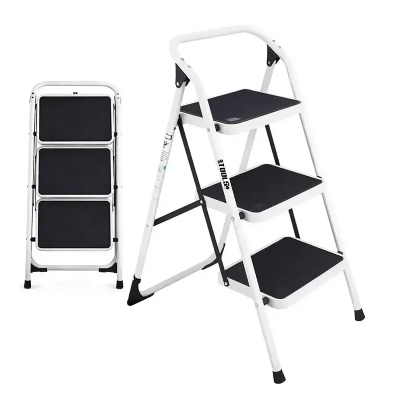 Alleen Vandaag Stepladder 3 Stappen Bm Tools Bmt-esc3-acc, Hoog. Werkt 69 Cm, Gemakkelijk Op Te Bergen