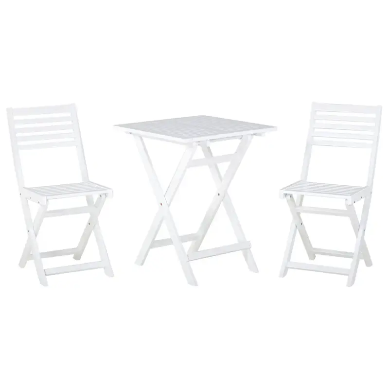 Beliani Bistroset Fiji Wit 60x60x84 Cm Koop Vandaag