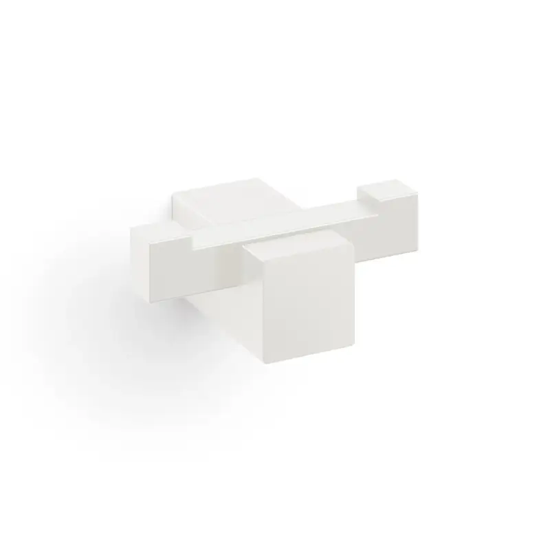 Zack dubbele handdoekhaak Carvo glazend wit Lage Prijs