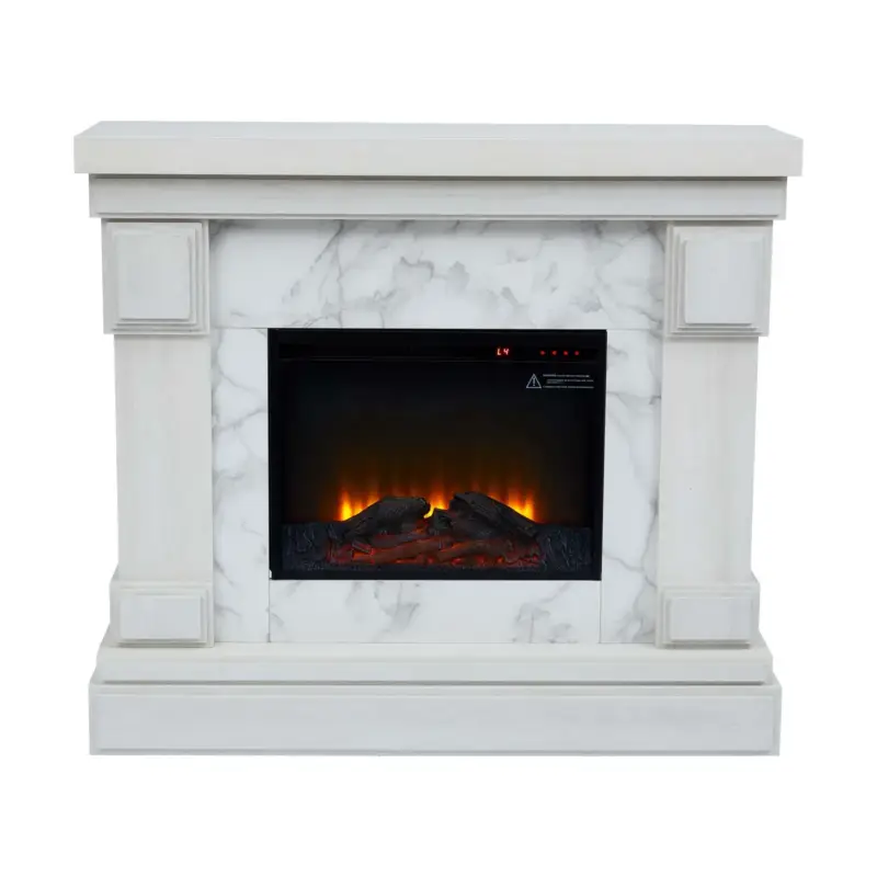 Actieprijs Teamson Home “ Elektrische Haard “ VNF-00115WM “ Beige Marmer “ 47.5 X15.5 X 42.5"