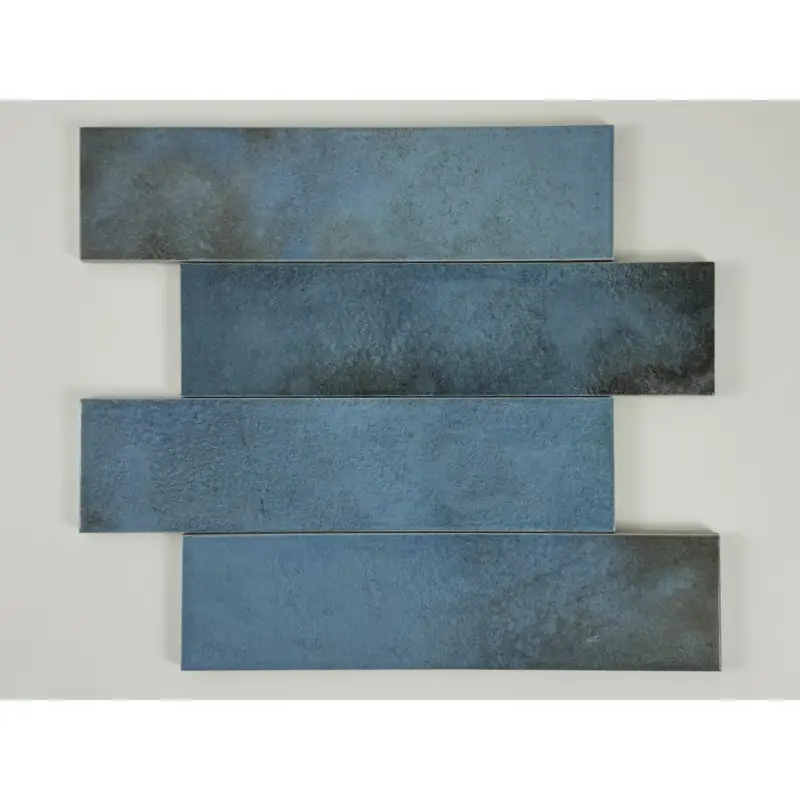 Wandtegels - Luna - Vintage Look tegels - Blauw - Glans - 7,5x30 cm - Pakketinhoud 0,5 M² Exclusief