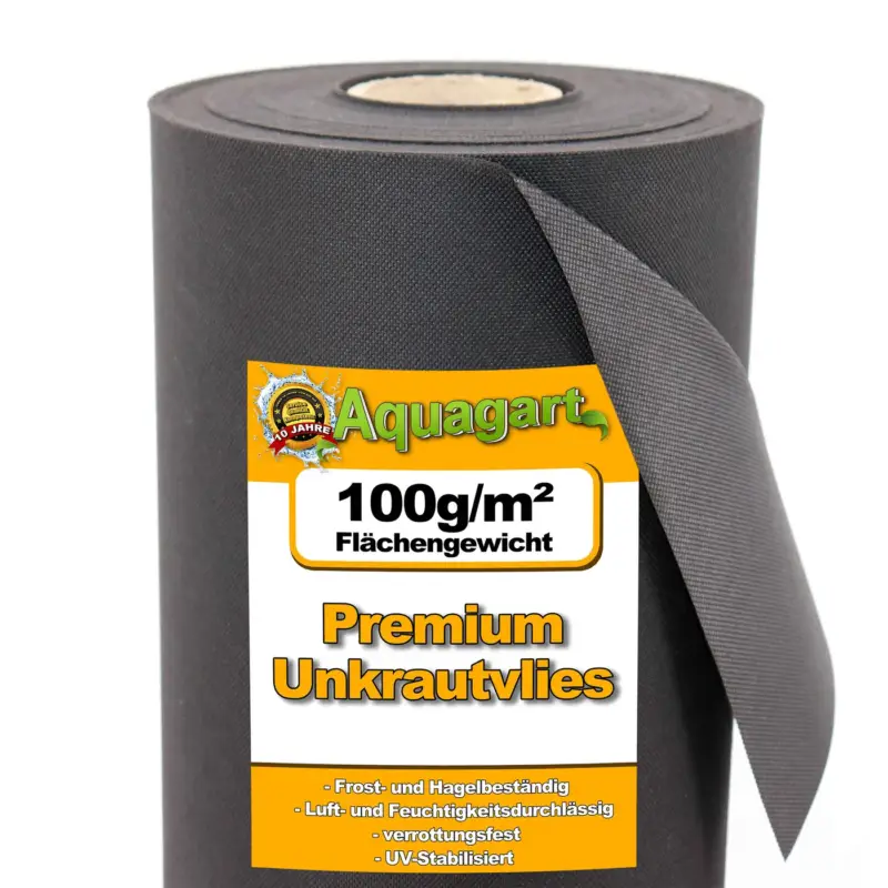 Aquagart Onkruidvlies 91m² 100g/m² 1,4m Breed Mulchvlies Tuinvlies Gereduceerde Prijs