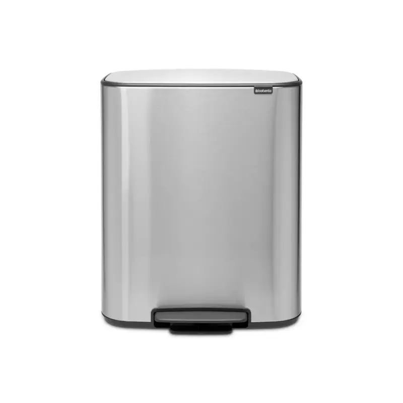 Topkwaliteit Brabantia Pedaalemmer Bo - RVS - Mat Staal - 59.8x40x70cm - 60L