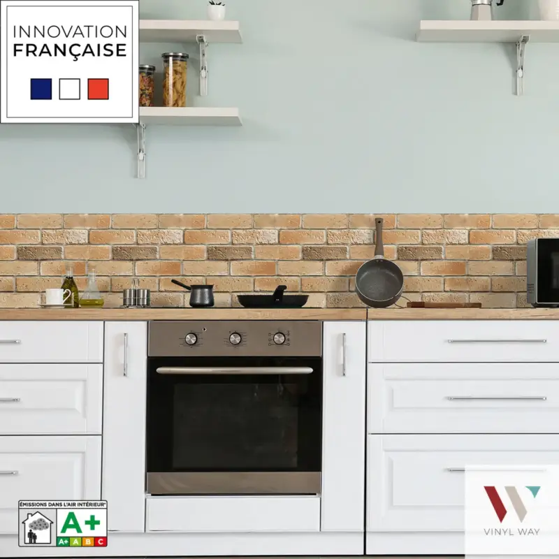 zelfklevende tegels 20x20cm Fiona / Brick / bruin - Vinyl Way Rechtstreeks Van De Fabrikant