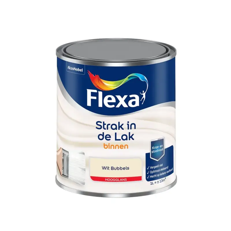 Aanbieding Flexa - Strak In De Lak Binnenlak Hoogglans - Wit Bubbels - Meng - 1 L