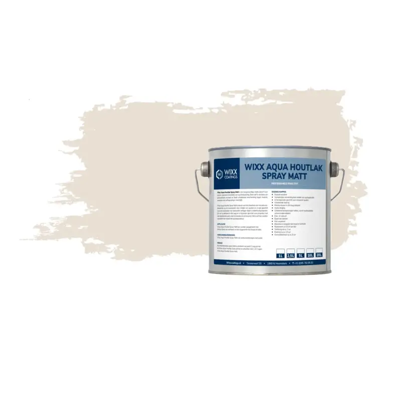 Wixx Aqua Houtlak Spray Matt - Ral 9001 - Crèmewit - 20l Korting