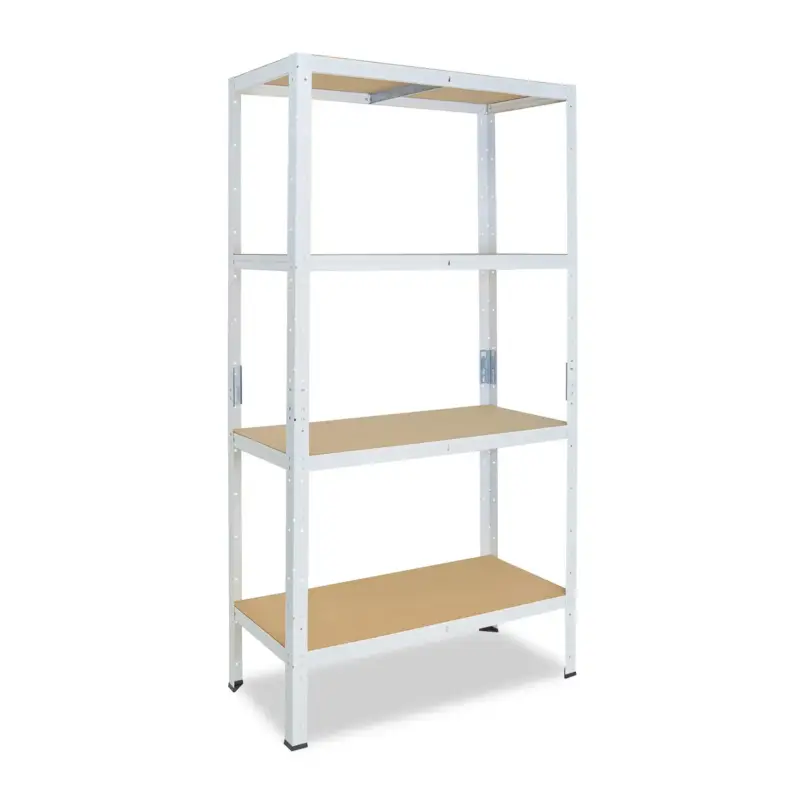 Voordeelprijs Shelfplaza Metalen Stellingkast Home 180x40x23 Cm In Wit Met 4 Planken