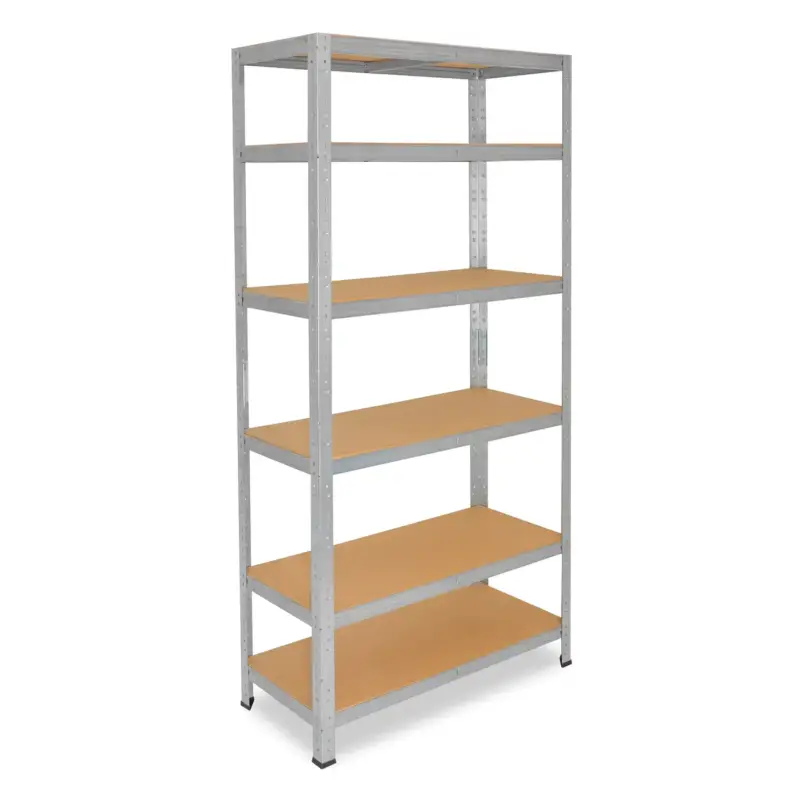 Actieprijs Shelfplaza Metalen Stellingkast Home 200x90x30 Cm In Verzinkt Met 6 Planken