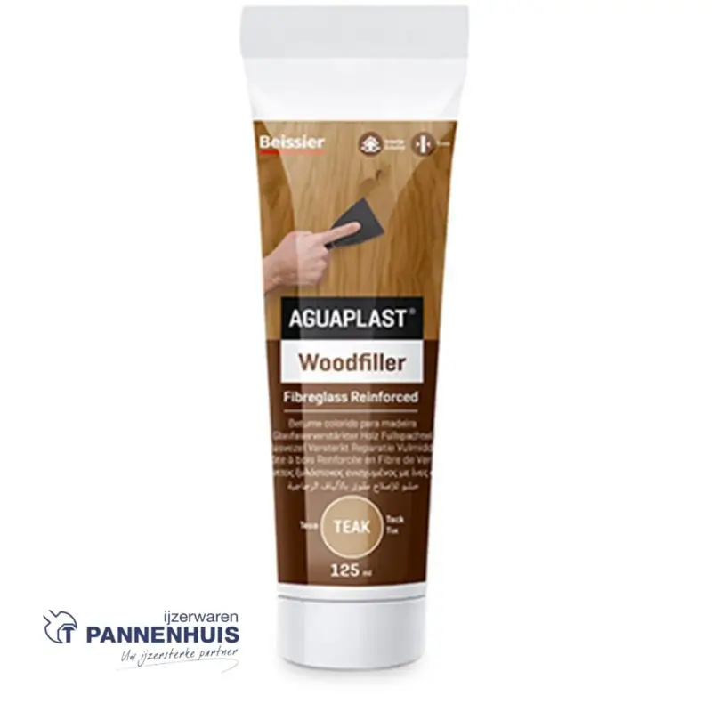 Ambachtelijk Aguaplast Woodfiller 125 ml Teak