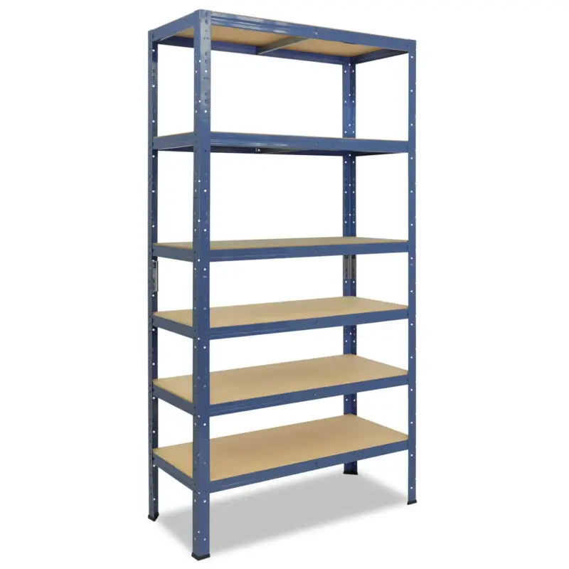 Aanbieding Shelfplaza Metalen Stellingkast Home 230x60x40 Cm In Blauw Met 6 Planken