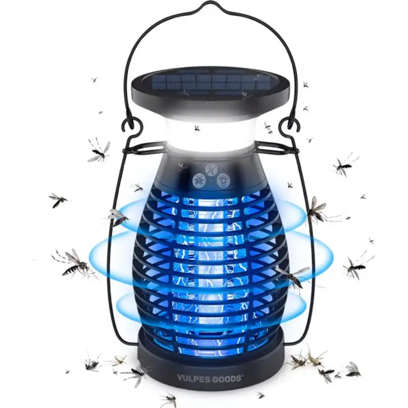 Vulpes Goods Muggenlamp - Insectendoder - Vliegenlamp - Insectenlamp - Zonne-energie & Oplaadbaar Origineel