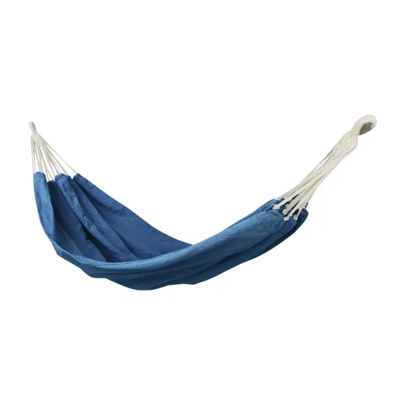 Actieprijs Rebecca Mobili Hangmat Camping Blauw Tweepersoons van Polyester met Opbergtas