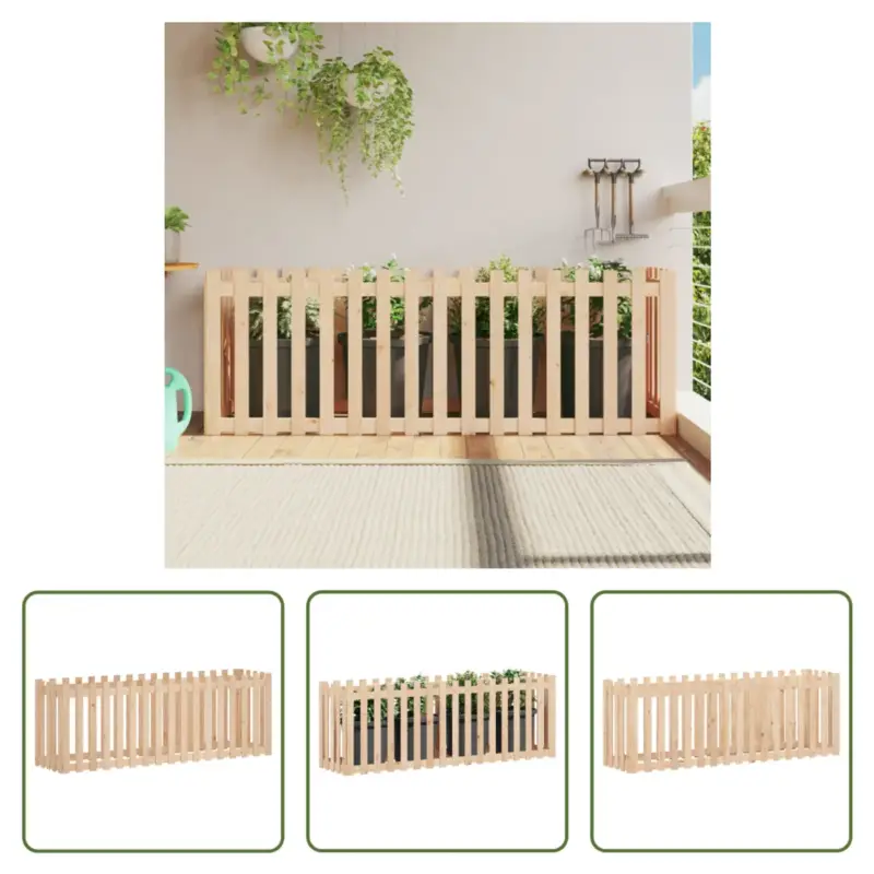 vidaXL Verhoogde Plantenbak - Grenenhout - 200x50x70 cm - Diep en breed Groothandel