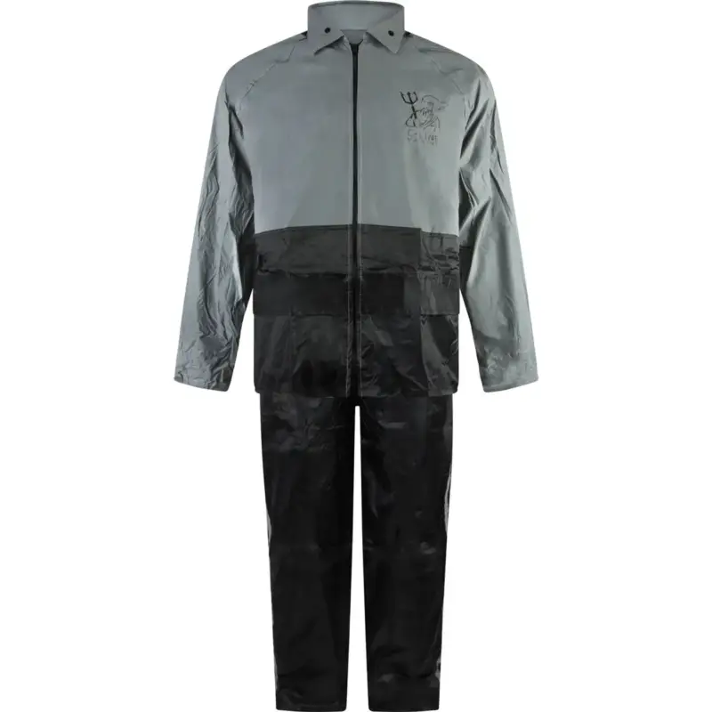 Weekendaanbieding C-line Tweedelig Regenpak Reflecterend Met Capuchon, Reflectie Jas Met Zwarte Broek, Maat Xxl