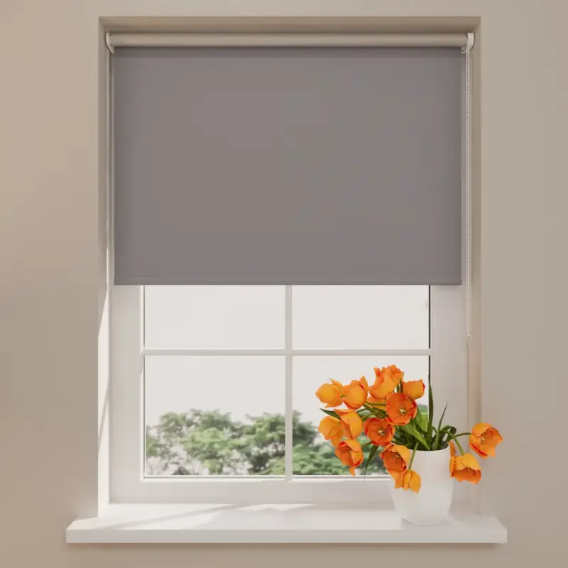 Wereldwijde Verzending Dtch Rolgordijn Verduisterend - Pure Mini Thermo - Grijs - 60 X 150 Cm - Zonwering Raam