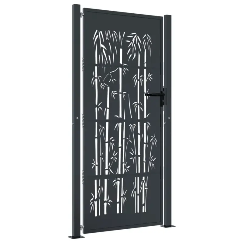 vidaXL Poort Bamboe-ontwerp - Antraciet - 105x205 cm Beperkte Voorraad