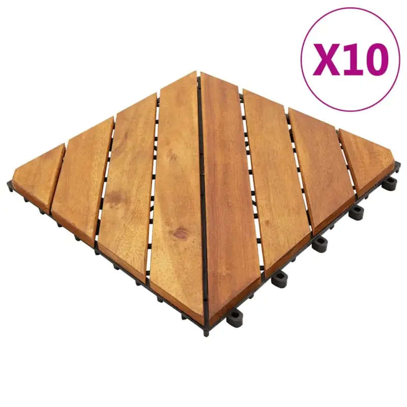 Vidaxl Terrastegels 10 St 30x30 Cm Massief Acaciahout Laatste Versie