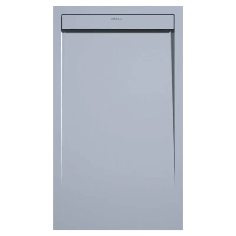 Weekendaanbieding Kroos Grijze douchebak, afwerking Smooth Stone SMART, gekleurd rooster - 120 x 80 cm