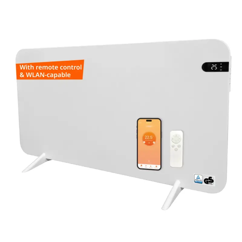 Voordeelprijs K枚nighaus 600w Smart Dual-infraroodverwarming Wit Met Display - Vrijstaand/wandmontage