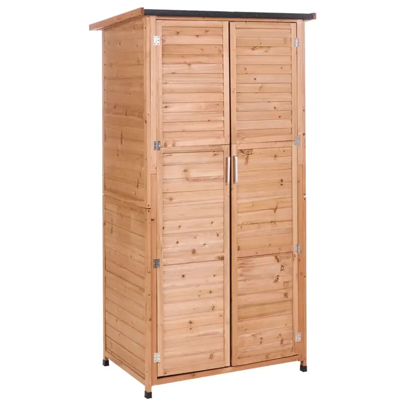 Alleen Vandaag Beliani Gereedschapsschuur Arsego Bruin 67x96x183 Cm